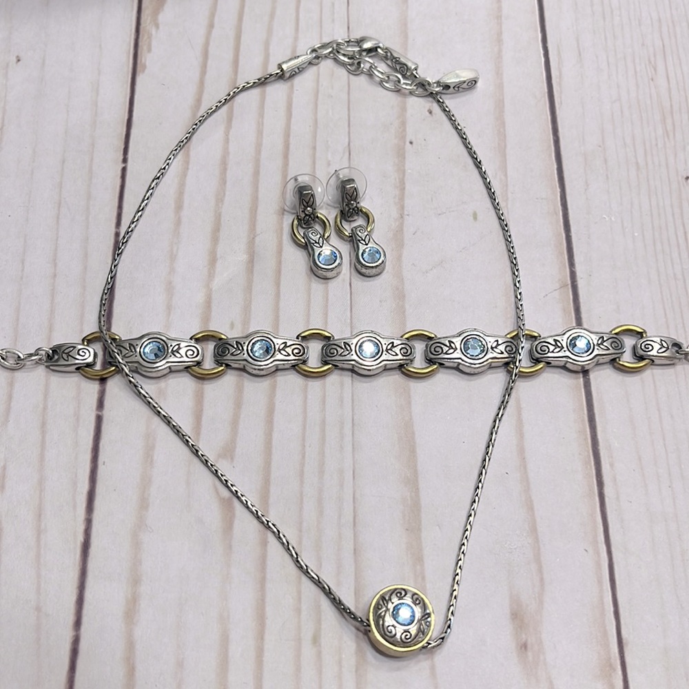 Brighton Silver & Gold Toned 3 Piece Jewelry Set